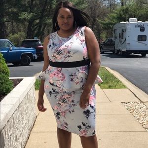 Boohoo plus spring Floral midi dress